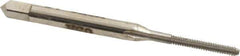 Hertel - M2x0.45 Metric Special 3 Flute Bright Finish High Speed Steel Straight Flute Standard Hand Tap - Bottoming, Right Hand Thread, 1-3/4" OAL, 7/16" Thread Length, D2 Limit, Oversize - Eagle Tool & Supply