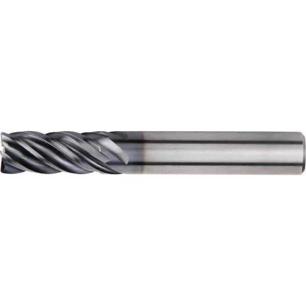 Kennametal - 14mm, 5 Flute, Single End, Solid Carbide, 0.75mm Corner Radius End Mill - 83mm OAL, 38° Helix, Right Hand Flute, 26mm LOC, Right Hand Cut - Eagle Tool & Supply