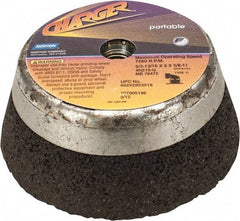 Norton - 5" Diam, 2" Overall Thickness, 16 Grit, Type 11 Tool & Cutter Grinding Wheel - Very Coarse Grade, Zirconia Alumina, Q Hardness, 7,260 RPM - Eagle Tool & Supply