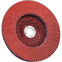 3M - 4-1/2" 50 Grit 7/8" Center Hole Type 27 Ceramic Flap Disc - Eagle Tool & Supply