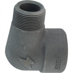 Made in USA - Size 1-1/4", Class 3,000, Forged Carbon Steel Black Pipe 90° Street Elbow - 3,000 psi, Threaded End Connection - Eagle Tool & Supply