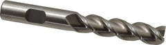 Cleveland - 1/2", 2" LOC, 1/2" Shank Diam, 4" OAL, 3 Flute, Powdered Metal Square End Mill - Single End, Uncoated, Spiral Flute, 42° Helix, Centercutting, Right Hand Cut, Right Hand Flute, Series PM-539R - Eagle Tool & Supply