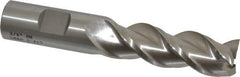 Cleveland - 3/4", 2-1/4" LOC, 3/4" Shank Diam, 4-1/2" OAL, 3 Flute, Powdered Metal Square End Mill - Single End, Uncoated, Spiral Flute, 42° Helix, Centercutting, Right Hand Cut, Right Hand Flute, Series PM-539R - Eagle Tool & Supply