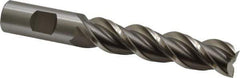 Cleveland - 3/4", 3" LOC, 3/4" Shank Diam, 5-1/4" OAL, 3 Flute, Powdered Metal Square End Mill - Single End, Uncoated, Spiral Flute, 42° Helix, Centercutting, Right Hand Cut, Right Hand Flute, Series PM-539R - Eagle Tool & Supply
