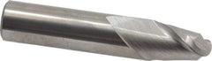 Accupro - 15/32" Diam, 5/8" LOC, 2 Flute Solid Carbide Ball End Mill - Uncoated, Single End, 2-1/2" OAL, 1/2" Shank Diam, Spiral Flute - Eagle Tool & Supply