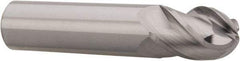 Accupro - 5/8" Diam, 7/8" LOC, 4 Flute Solid Carbide Ball End Mill - Uncoated, Single End, 3" OAL, 5/8" Shank Diam, Spiral Flute - Eagle Tool & Supply