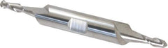 Accupro - 5/32" Diam, 7/16" LOC, 2 Flute Solid Carbide Ball End Mill - Uncoated, Double End, 3" OAL, 3/8" Shank Diam, Spiral Flute - Eagle Tool & Supply
