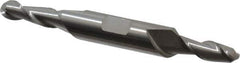 Accupro - 1/4" Diam, 5/8" LOC, 2 Flute Solid Carbide Ball End Mill - Uncoated, Double End, 3" OAL, 3/8" Shank Diam, Spiral Flute - Eagle Tool & Supply
