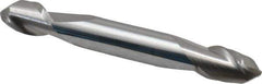 Accupro - 5/16" Diam, 1/2" LOC, 2 Flute Solid Carbide Ball End Mill - Uncoated, Double End, 2-1/2" OAL, 5/16" Shank Diam, Spiral Flute - Eagle Tool & Supply