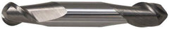 Accupro - 5/16" Diam, 3/4" LOC, 2 Flute Solid Carbide Ball End Mill - TiCN Finish, Double End, 3-1/2" OAL, 3/8" Shank Diam, Spiral Flute - Eagle Tool & Supply
