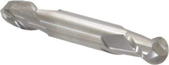 Accupro - 7/16" Diam, 9/16" LOC, 2 Flute Solid Carbide Ball End Mill - Uncoated, Double End, 2-3/4" OAL, 7/16" Shank Diam, Spiral Flute - Eagle Tool & Supply
