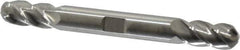 Accupro - 3/8" Diam, 3/4" LOC, 4 Flute Solid Carbide Ball End Mill - Uncoated, Double End, 3-1/2" OAL, 3/8" Shank Diam, Spiral Flute - Eagle Tool & Supply