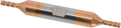 Accupro - 1/8", 3/8" LOC, 3/8" Shank Diam, 3" OAL, 4 Flute, Solid Carbide Square End Mill - Double End, TiCN Finish, Spiral Flute, 40° Helix, Centercutting, Right Hand Cut, Right Hand Flute - Eagle Tool & Supply