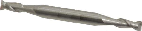 Accupro - 9/64", 5/16" LOC, 3/16" Shank Diam, 2" OAL, 2 Flute, Solid Carbide Square End Mill - Double End, Uncoated, Spiral Flute, 40° Helix, Centercutting, Right Hand Cut, Right Hand Flute - Eagle Tool & Supply