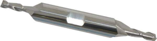 Accupro - 5/32", 7/16" LOC, 3/8" Shank Diam, 3" OAL, 2 Flute, Solid Carbide Square End Mill - Double End, Uncoated, Spiral Flute, 40° Helix, Centercutting, Right Hand Cut, Right Hand Flute - Eagle Tool & Supply