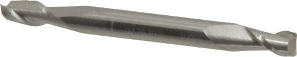 Accupro - 11/64", 5/16" LOC, 3/16" Shank Diam, 2" OAL, 2 Flute, Solid Carbide Square End Mill - Double End, Uncoated, Spiral Flute, 40° Helix, Centercutting, Right Hand Cut, Right Hand Flute - Eagle Tool & Supply