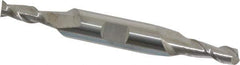 Accupro - 7/32", 9/16" LOC, 3/8" Shank Diam, 3" OAL, 2 Flute, Solid Carbide Square End Mill - Double End, Uncoated, Spiral Flute, 40° Helix, Centercutting, Right Hand Cut, Right Hand Flute - Eagle Tool & Supply