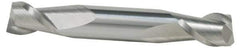 Accupro - 7/32", 7/16" LOC, 1/4" Shank Diam, 2-1/2" OAL, 2 Flute, Solid Carbide Square End Mill - Double End, TiCN Finish, Spiral Flute, 40° Helix, Centercutting, Right Hand Cut, Right Hand Flute - Eagle Tool & Supply