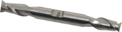 Accupro - 3/8", 3/4" LOC, 3/8" Shank Diam, 3-1/2" OAL, 2 Flute, Solid Carbide Square End Mill - Double End, Uncoated, Spiral Flute, 40° Helix, Centercutting, Right Hand Cut, Right Hand Flute - Eagle Tool & Supply