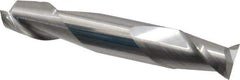 Accupro - 7/16", 9/16" LOC, 7/16" Shank Diam, 2-3/4" OAL, 2 Flute, Solid Carbide Square End Mill - Double End, Uncoated, Spiral Flute, 40° Helix, Centercutting, Right Hand Cut, Right Hand Flute - Eagle Tool & Supply