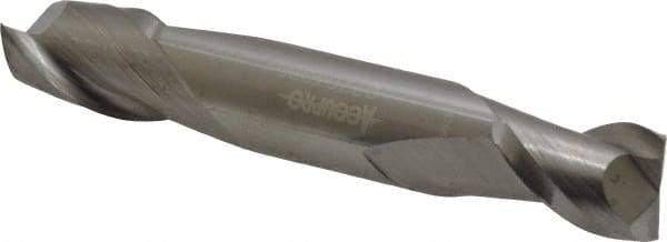 Accupro - 1/2", 5/8" LOC, 1/2" Shank Diam, 3" OAL, 2 Flute, Solid Carbide Square End Mill - Double End, Uncoated, Spiral Flute, 40° Helix, Centercutting, Right Hand Cut, Right Hand Flute - Eagle Tool & Supply