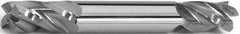 Accupro - 7/16", 7/8" LOC, 1/2" Shank Diam, 4" OAL, 4 Flute, Solid Carbide Square End Mill - Double End, TiCN Finish, Spiral Flute, 40° Helix, Centercutting, Right Hand Cut, Right Hand Flute - Eagle Tool & Supply