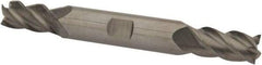 Accupro - 7/16", 7/8" LOC, 1/2" Shank Diam, 4" OAL, 4 Flute, Solid Carbide Square End Mill - Double End, Uncoated, Spiral Flute, 40° Helix, Centercutting, Right Hand Cut, Right Hand Flute - Eagle Tool & Supply