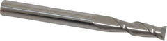 Accupro - 15/64", 3/4" LOC, 1/4" Shank Diam, 2-1/2" OAL, 2 Flute, Solid Carbide Square End Mill - Single End, Uncoated, Spiral Flute, 40° Helix, Centercutting, Right Hand Cut, Right Hand Flute - Eagle Tool & Supply