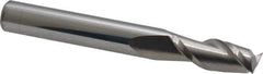 Accupro - 5/16", 3/4" LOC, 5/16" Shank Diam, 2-1/2" OAL, 2 Flute, Solid Carbide Square End Mill - Single End, Uncoated, Spiral Flute, 40° Helix, Centercutting, Right Hand Cut, Right Hand Flute - Eagle Tool & Supply