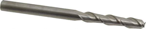 Accupro - 5/16", 1-5/8" LOC, 5/16" Shank Diam, 4" OAL, 2 Flute, Solid Carbide Square End Mill - Single End, Uncoated, Spiral Flute, 40° Helix, Centercutting, Right Hand Cut, Right Hand Flute - Eagle Tool & Supply