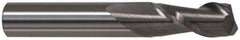 Accupro - 9/16", 2" LOC, 9/16" Shank Diam, 6" OAL, 2 Flute, Solid Carbide Square End Mill - Single End, AlTiN Finish, Spiral Flute, 40° Helix, Centercutting, Right Hand Cut, Right Hand Flute - Eagle Tool & Supply