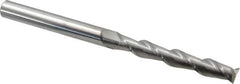 Accupro - 7/16", 3" LOC, 7/16" Shank Diam, 6" OAL, 2 Flute, Solid Carbide Square End Mill - Single End, Uncoated, Spiral Flute, 40° Helix, Centercutting, Right Hand Cut, Right Hand Flute - Eagle Tool & Supply