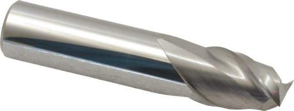 Accupro - 5/8", 7/8" LOC, 5/8" Shank Diam, 3" OAL, 2 Flute, Solid Carbide Square End Mill - Single End, Uncoated, Spiral Flute, 40° Helix, Centercutting, Right Hand Cut, Right Hand Flute - Eagle Tool & Supply