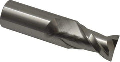 Accupro - 11/16", 1" LOC, 3/4" Shank Diam, 3" OAL, 2 Flute, Solid Carbide Square End Mill - Single End, Uncoated, Spiral Flute, 40° Helix, Centercutting, Right Hand Cut, Right Hand Flute - Eagle Tool & Supply