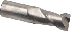 Accupro - 1", 1-3/4" LOC, 1" Shank Diam, 4" OAL, 2 Flute, Solid Carbide Square End Mill - Single End, Uncoated, Spiral Flute, 40° Helix, Centercutting, Right Hand Cut, Right Hand Flute - Eagle Tool & Supply