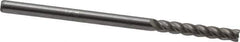 Accupro - 1/8", 3/4" LOC, 1/8" Shank Diam, 2-1/4" OAL, 4 Flute, Solid Carbide Square End Mill - Single End, Uncoated, Spiral Flute, 40° Helix, Centercutting, Right Hand Cut, Right Hand Flute - Eagle Tool & Supply