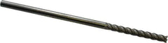 Accupro - 1/8", 1" LOC, 1/8" Shank Diam, 3" OAL, 4 Flute, Solid Carbide Square End Mill - Single End, Uncoated, Spiral Flute, 40° Helix, Centercutting, Right Hand Cut, Right Hand Flute - Eagle Tool & Supply
