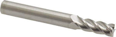 Accupro - 9/32", 3/4" LOC, 5/16" Shank Diam, 2-1/2" OAL, 4 Flute, Solid Carbide Square End Mill - Single End, Uncoated, Spiral Flute, 40° Helix, Centercutting, Right Hand Cut, Right Hand Flute - Eagle Tool & Supply