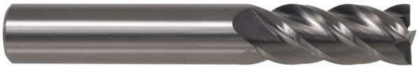 Accupro - 1", 2" LOC, 1" Shank Diam, 6" OAL, 4 Flute, Solid Carbide Square End Mill - Single End, AlTiN Finish, Spiral Flute, 40° Helix, Centercutting, Right Hand Cut, Right Hand Flute - Eagle Tool & Supply