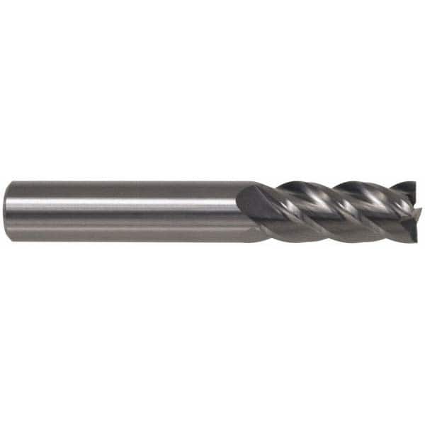 Accupro - 1", 2" LOC, 1" Shank Diam, 4-1/2" OAL, 4 Flute, Powdered Metal Square End Mill - Eagle Tool & Supply