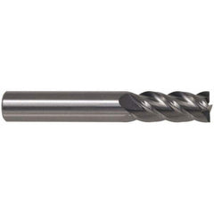 Accupro - 1", 2" LOC, 1" Shank Diam, 4-1/2" OAL, 4 Flute, Powdered Metal Square End Mill - Eagle Tool & Supply