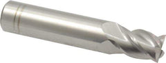 Accupro - 29/64", 5/8" LOC, 1/2" Shank Diam, 2-1/2" OAL, 4 Flute, Solid Carbide Square End Mill - Single End, Uncoated, Spiral Flute, 40° Helix, Centercutting, Right Hand Cut, Right Hand Flute - Eagle Tool & Supply