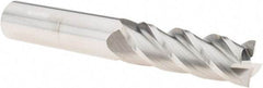 Accupro - 3/4", 2-1/4" LOC, 3/4" Shank Diam, 5" OAL, 4 Flute, Solid Carbide Square End Mill - Single End, Uncoated, Spiral Flute, 40° Helix, Centercutting, Right Hand Cut, Right Hand Flute - Eagle Tool & Supply