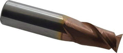 Accupro - 25/64", 5/8" LOC, 7/16" Shank Diam, 2" OAL, 2 Flute, Solid Carbide Square End Mill - Single End, TiCN Finish, Spiral Flute, 40° Helix, Centercutting, Right Hand Cut, Right Hand Flute - Eagle Tool & Supply
