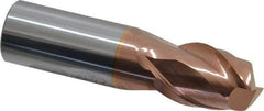 Accupro - 3/4", 1" LOC, 3/4" Shank Diam, 3" OAL, 2 Flute, Solid Carbide Square End Mill - Single End, TiCN Finish, Spiral Flute, 40° Helix, Centercutting, Right Hand Cut, Right Hand Flute - Eagle Tool & Supply