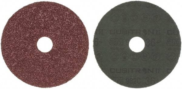 3M - 5" Diam 7/8" Hole 36+ Grit Fiber Disc - Very Coarse Grade, Ceramic, 12,000 Max RPM, Series 982C - Eagle Tool & Supply