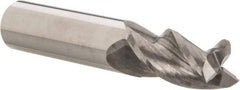 Accupro - 5/8", 1-1/4" LOC, 5/8" Shank Diam, 3-1/2" OAL, 3 Flute, Solid Carbide Square End Mill - Single End, Uncoated, Spiral Flute, 37° Helix, Centercutting, Right Hand Cut, Right Hand Flute - Eagle Tool & Supply