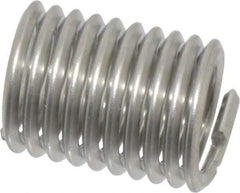 Recoil - 3/8-16 UNC, 3/4" OAL, Free Running Helical Insert - 10 Free Coils, Tanged, Stainless Steel, Bright Finish, 2D Insert Length - Eagle Tool & Supply