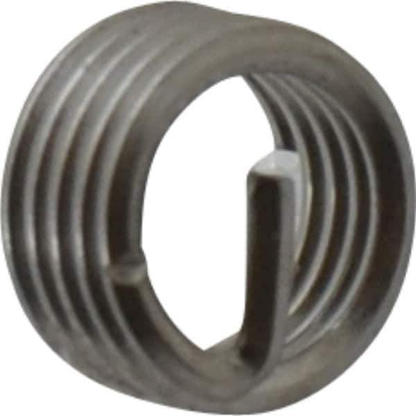 Recoil - M5x0.80 Metric Coarse, 5mm OAL, Free Running Helical Insert - 4-1/8 Free Coils, Tanged, Stainless Steel, Bright Finish, 1D Insert Length - Eagle Tool & Supply