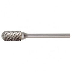 SC-51 Double Cut Solid Carbide Bur-Cylindrical with Ball Nose - Eagle Tool & Supply